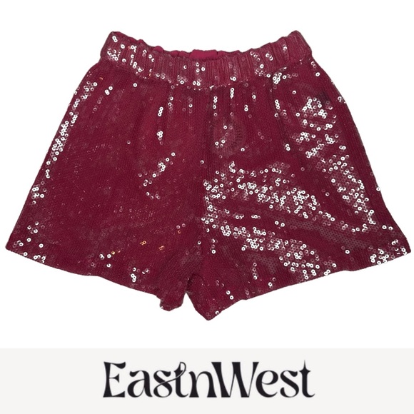 EastnWest Pants - NWT EastnWest Label x Free People Pink Sequin Shorts xs